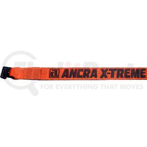 10634-90 by ANCRA - Winch Strap - 4 in. x 18 in., Fixed End, Polyester, with Flat Hook and Buckle