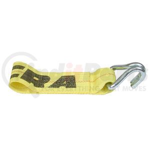 48922-15 by ANCRA - Winch Strap - 4 in. x 18 in., Fixed End Strap, Polyester, with Wire Hook and Loop End