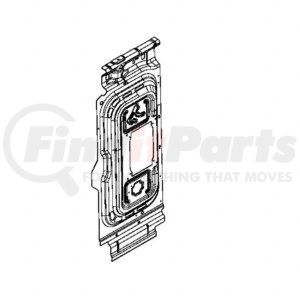 18-69712-000 by FREIGHTLINER - Panel Reinforcement - Left Side, Aluminum, 1348.6 mm x 585.6 mm, 1.6 mm THK