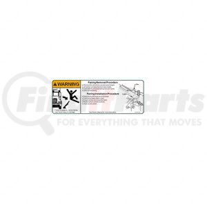 22-69190-000 by FREIGHTLINER - Caution Label - Vinyl with Clear Polyester, 203.2 mm x 76.2 mm