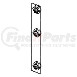 A---680-620-06-16 by FREIGHTLINER - Panel Reinforcement - Steel, 181.9 mm x 22.2 mm, 1.47 mm THK