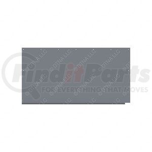 TBB149026 by FREIGHTLINER - Side Skirt - Left Side, Steel, Gray, 31 in. x 15.88 in., 0.04 in. THK