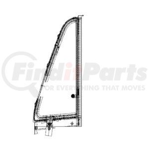 A18-36165-001 by FREIGHTLINER - Vent Window Assembly - Door, Right Hand