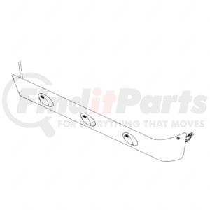 A22-60421-001 by FREIGHTLINER - Valance Panel - Aluminum, 7.5 mm THK