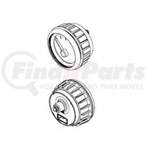 A22-63876-002 by FREIGHTLINER - Gauge - Liftable Axle, Number 1, PSI