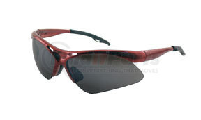 540-0001 by SAS SAFETY CORP - Red Frame Diamondbacks™ Safety Glasses with Gray Lens