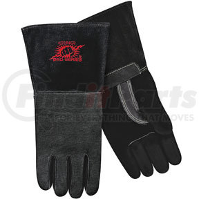 P760-L by STEINER - MIG Gloves Black SPS Pigskin Palm, Foam Lined Back, Lg
