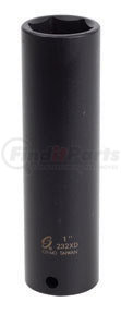 232XD by SUNEX TOOLS - 1/2" Drive, Extra Long Deep Impact Socket, 1"