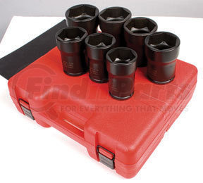 4667 by SUNEX TOOLS - 3/4" Dr Truck Pinion Locknut Impact Socket Set 7Pc