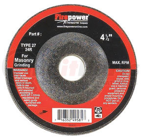 1423-3201 by FIREPOWER - Depressed Center Grinding Wheels, Type 27, 4 1/2” x 1/8” x 5/8”-11NC