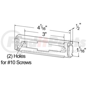 43790-3 by GROTE - Mounting Bracket For Large Rectangular Lights - Gray Kit (43780 + 66980), Multi Pack