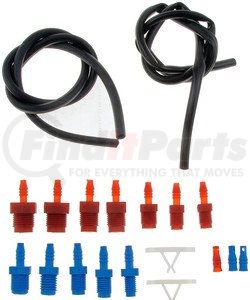 13911 by DORMAN - Master Cylinder Bleeder Kit - 22 In. Hose, Clip, And Sae And Metric Fittings