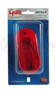 46702-5 by GROTE - Marker Light - Oval, Red, 0.33 AMP, Bracket Mount, Single Bulb