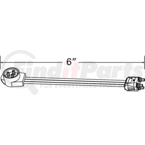 66831-5 by GROTE - Adapter Plugs - Male Pin to 90� Female Pin Termination, Multi Pack