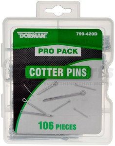 799-420D by DORMAN - Pro Pack Cotter Pins - 106 Pieces