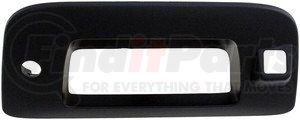 82777 by DORMAN - Tailgate Handle Bezel Smooth Black With Keyhole And Camera Hole
