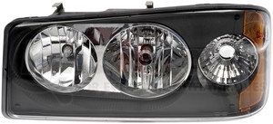 888-5126 by DORMAN - Headlight Assembly - Driver Side, 12V, Halogen, Clear Lens, Black Housing