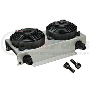 15845 by DERALE - 19 Row Hyper-Cool Dual Cool Remote Fluid Cooler, -10AN