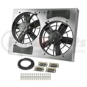 16833 by DERALE - Powerpack - High Output Dual 11" Electric RAD Fan/Aluminum Shroud Kit