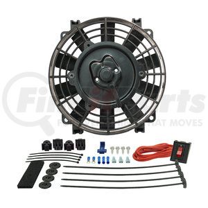 16508 by DERALE - 8" Tornado Electric Puller Fan, Premium Mounting Kit