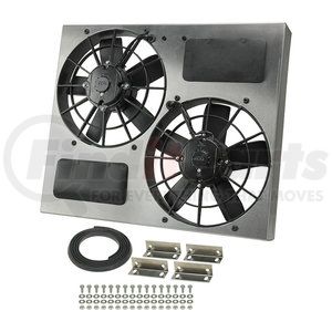 16830 by DERALE - Powerpack - High Output Dual 11" Electric RAD Fan/Aluminum Shroud Kit