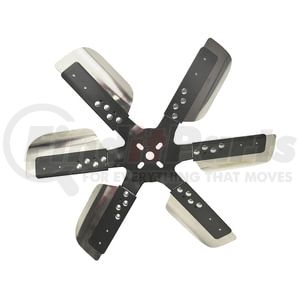 Derale 17619 Engine Cooling Fan Blade 19" Heavy Duty Stainless Steel Reverse Rotation Flex Fan, Black Hub