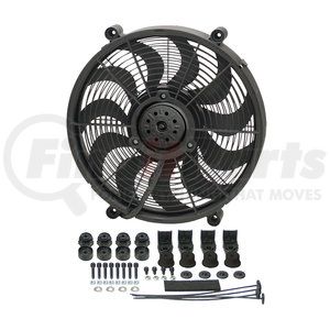 16217 by DERALE - 17" High Output Single RAD Pusher/Puller Fan with Premium Mount Kit