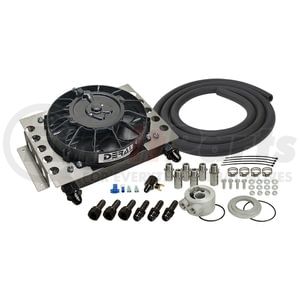 15450 by DERALE - 15 Row Atomic Cool Plate & Fin Remote Engine Oil Cooler Kit, -8AN
