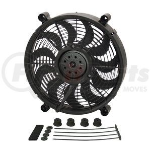 18214 by DERALE - 14" High Output Single RAD Pusher/Puller Fan with Standard Mount Kit