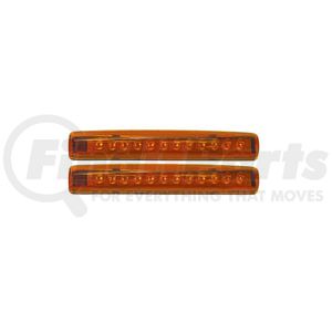20-705 by PACER PERFORMANCE - 12 Diode Single Row LED Light Amber, Pair