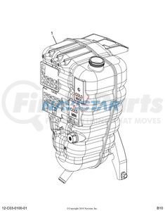 2604187C92 by NAVISTAR - Radiator Surge Tank - Supersedes 2604187C91, For Navistar/International