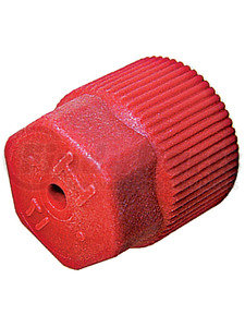 MT0069 by OMEGA ENVIRONMENTAL TECHNOLOGIES - A/C Service Valve Cap - 5 Pk, R134A Valve Cap - Red M8 x 1 High Side Quick