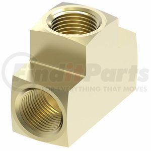 652x4 by WEATHERHEAD - Adapter Brass Inverted, Tee -4T x -4T x -2Fp