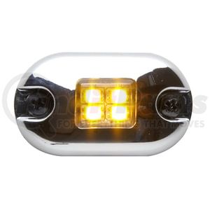 0SA00MCR by WHELEN ENGINEERING - Marker / Clearance Light - Amber LED, Clear Lens, Chrome Bezel