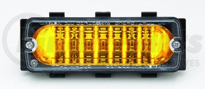 50A02ZCR by WHELEN ENGINEERING - 500 Series Liner Super LED Surface Mounted Lighthead, Amber LED/Clear Lens