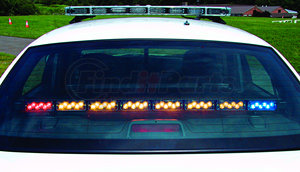 TAM85 by WHELEN ENGINEERING - Six Lamp Super-LED® Traffic Advisor™ with Two End Flashing Super-LED®s, Amber, 46.82" Long