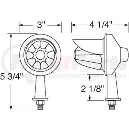 United Pacific 38597 11 2 1/8 Arm Watermelon Honda Light Kit w/Visor-Amber LED/Clear Lens United Pacific 38597 11 2 1/8 Arm Watermelon Honda Light Kit w/Visor-Amber LED/Clear Lens