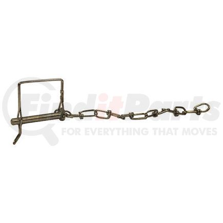 3003316 by BUYERS PRODUCTS - Trailer Hitch Pin - 3/8 in. Safety Pin with 8 in. Chain