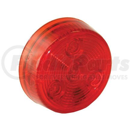 5622102 by BUYERS PRODUCTS - 2in. Red Round Marker/Clearance Light with 4 LED Kit (Includes Grommet)