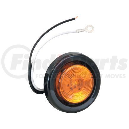 5622201 by BUYERS PRODUCTS - 2 Inch Amber Round Marker/Clearance Light Kit With 1 LED (PL-10 Connection, Includes Grommet and Plug)