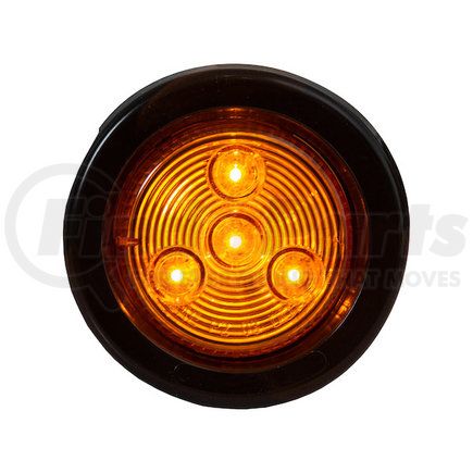 5622202 by BUYERS PRODUCTS - 2in. Amber Round Marker/Clearance Light with 4 LEDs Kit (Includes Grommet)