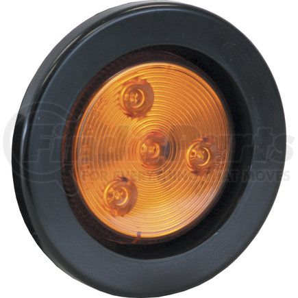 5622524 by BUYERS PRODUCTS - 2.5 Inch Amber Round Clearance/Marker Light Kit With 4 LEDs (PL-10 Connection, Includes Grommet and Plug)