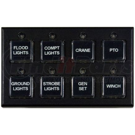6391308 by BUYERS PRODUCTS - Multi-Purpose Switch Panel Kit - 8 Function Switch Panel