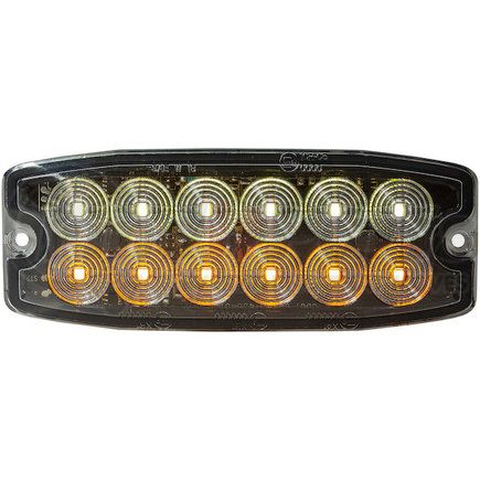8890402 by BUYERS PRODUCTS - Strobe Light - 5 inches Amber/Clear, Dual Row, Ultra Thin, LED