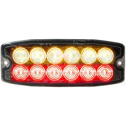 8890406 by BUYERS PRODUCTS - Strobe Light - 5 inches Amber/Red, Dual Row, Ultra Thin, LED