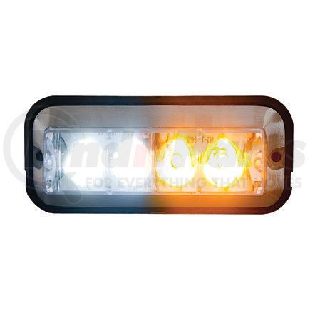 8891105 by BUYERS PRODUCTS - Raised 5in. Amber/Clear LED Strobe Light with 19 Flash Patterns