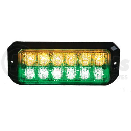 8891709 by BUYERS PRODUCTS - Strobe Light - 5 inches Amber/Green, Dual Row, LED