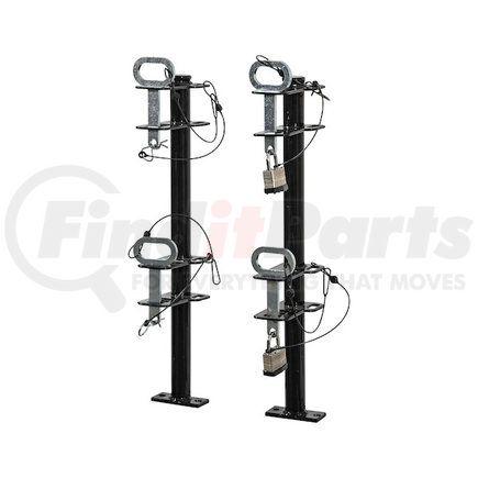 lt18 by BUYERS PRODUCTS - 2 Position Channel-Style Lockable Trimmer Rack for Open Landscape Trailers