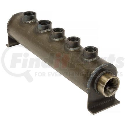 rm10 by BUYERS PRODUCTS - Hydraulic Return Line Manifold - 6 Port, 15 in., Plain, Carbon Steel