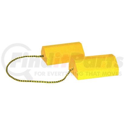 wc9642y by BUYERS PRODUCTS - Composite Wheel Chock Set - Yellow, 9.5 in. x 6 in. x 4 in., with 2-3/4 ft. Rope